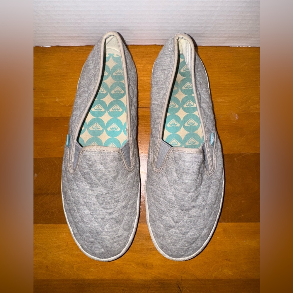 Roxy Soft Gray Slip Ons - Size 8